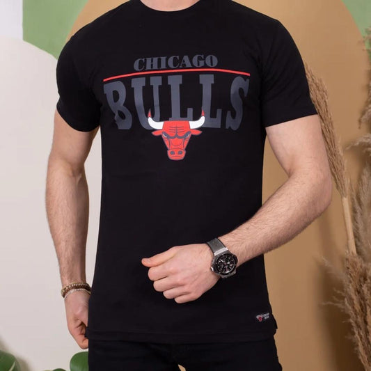 Erkek Kısa Kollu Chicago Bulls Baskılı Tişört