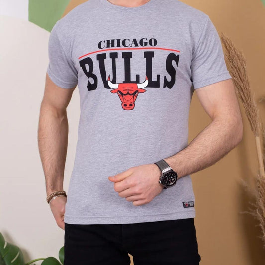 Erkek Kısa Kollu Chicago Bulls Baskılı Tişört