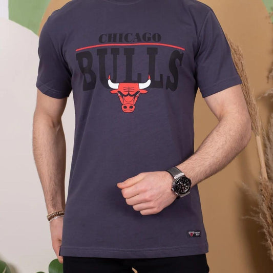 Erkek Kısa Kollu Chicago Bulls Baskılı Tişört