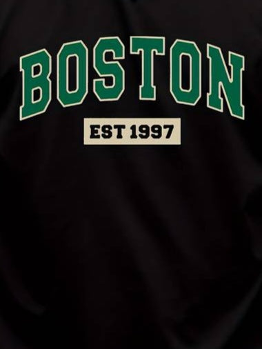 Erkek Boston Baskılı Süprem T-shirt