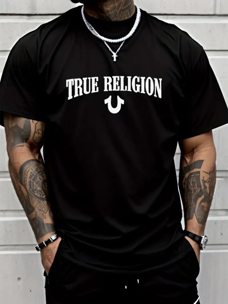 Erkek True Religion Baskılı Süprem T-shirt