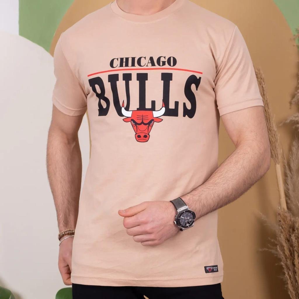 Erkek Kısa Kollu Chicago Bulls Baskılı Tişört