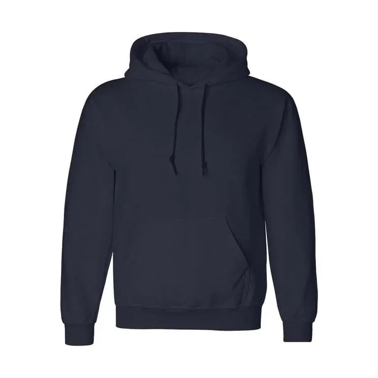 Erkek Uzun Kol Kapşonlu Basic Sweatshirt Hoodie - Lacivert