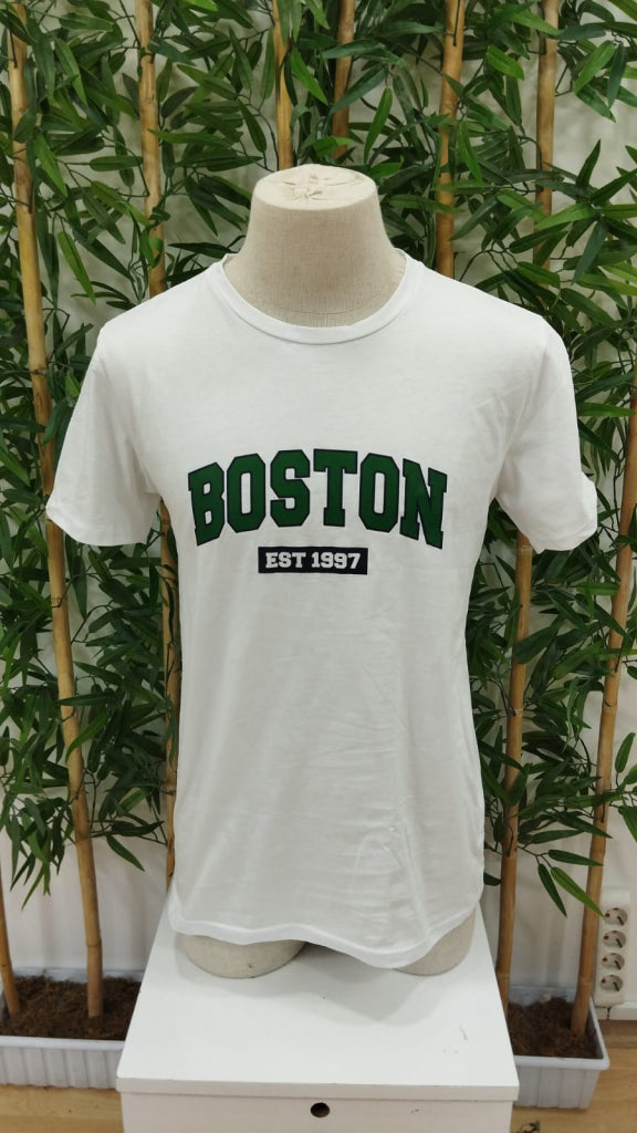 Erkek Boston Baskılı Süprem T-shirt