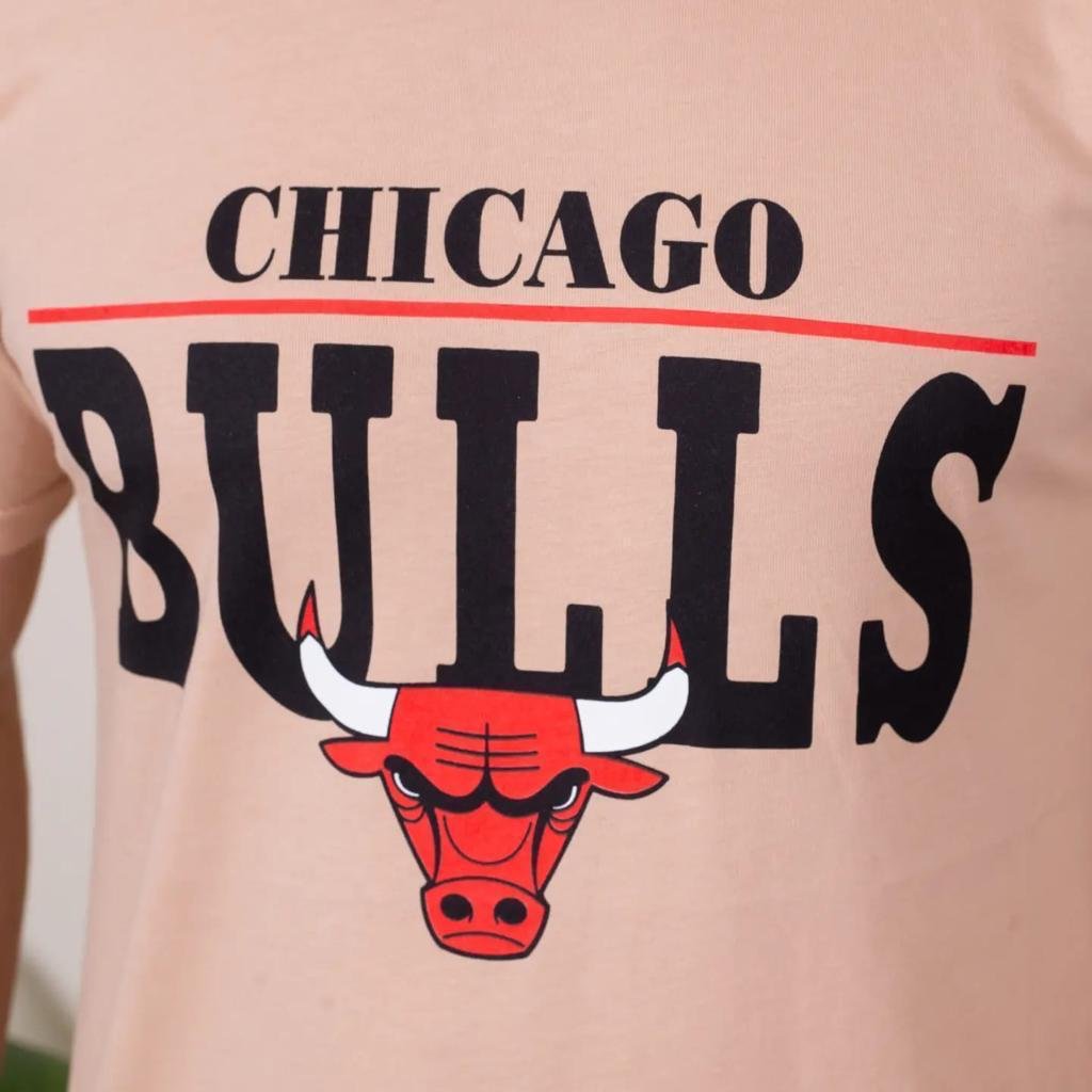 Erkek Kısa Kollu Chicago Bulls Baskılı Tişört